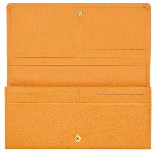 Le Foulonné Continental wallet , Apricot - Leather - View 3 of  4