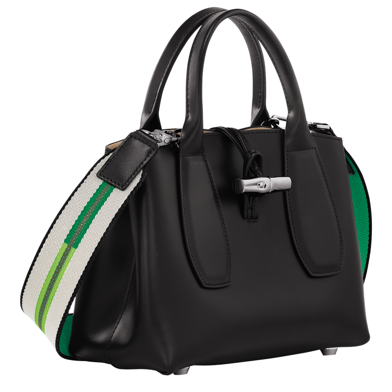 Roseau S Handbag , Black - Leather  - View 3 of  7
