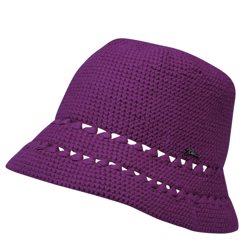 帽子 , 紫色 - 钩针编织  - 查看 1 2