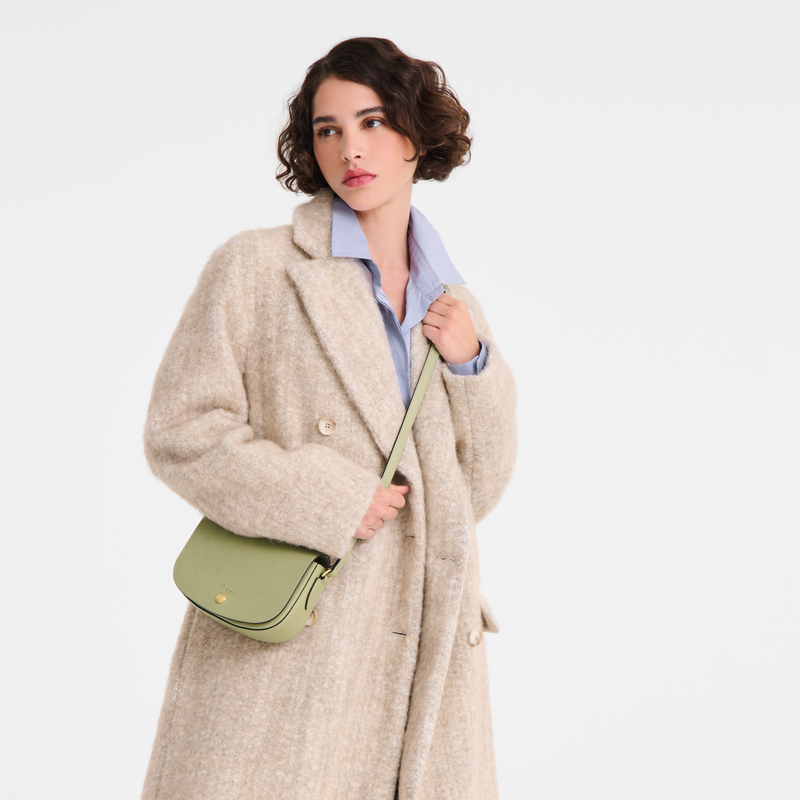 &Eacute;pure S Crossbody bag , Almond Green - Leather  - View 7 of  7