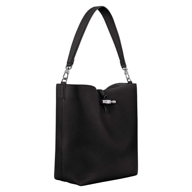 Le Roseau M Hobo bag , Black - Leather  - View 3 of  6