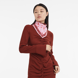 Longchamp 80年代 丝巾 50 , 玫瑰色 / 橙色 - 其他