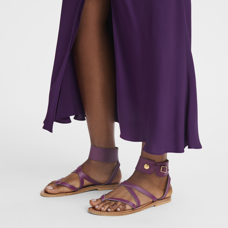 Longchamp x K.Jacques 凉鞋 , 紫色 - 皮革  - 查看 2 4