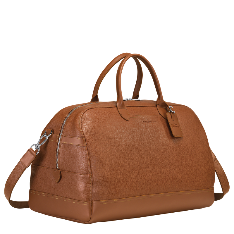 Le Foulonné L Travel bag , Caramel - Leather  - View 3 of  4