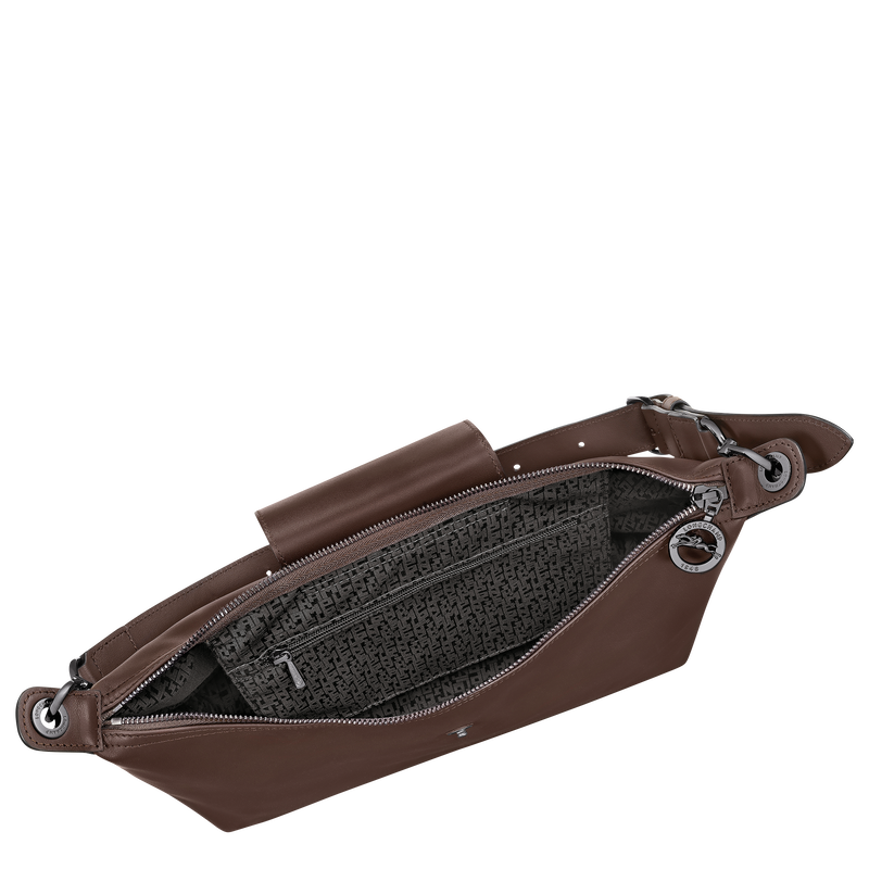 Le Pliage Xtra M Hobo bag , Mocha - Leather  - View 4 of  5