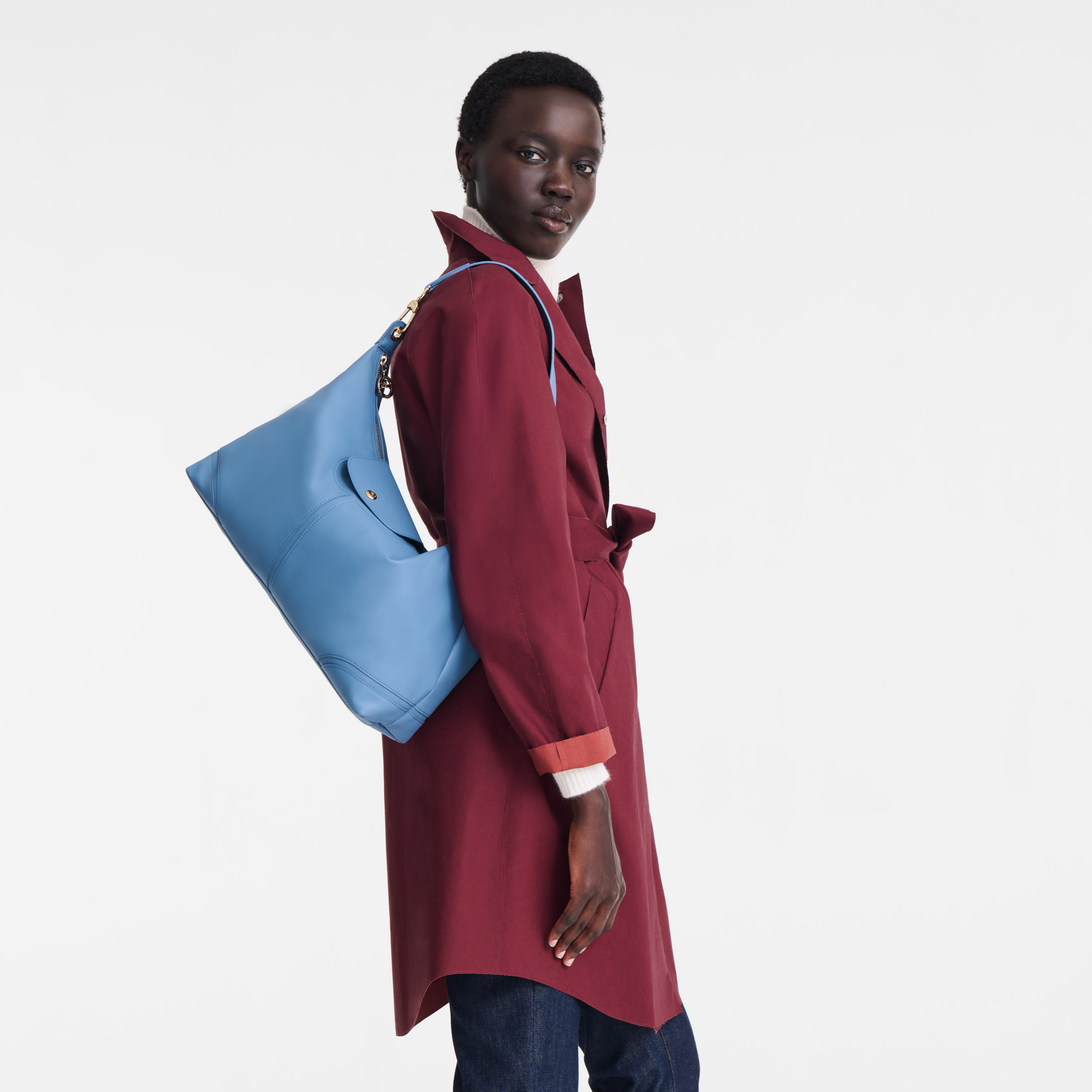 Le Pliage Xtra 单肩包  XL, 蓝灰色