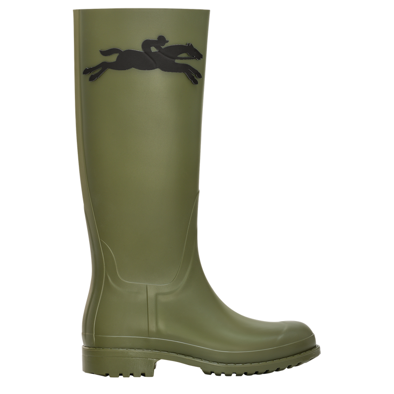Cheval Longchamp Flat boots , Khaki - PVC  - View 1 of  4