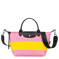 Le Pliage 系列 S 手提包 , 粉红色/黄色 - 帆布