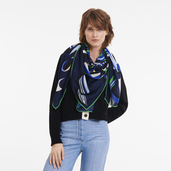 Cocarde Longchamp Stole , Navy - OTHER