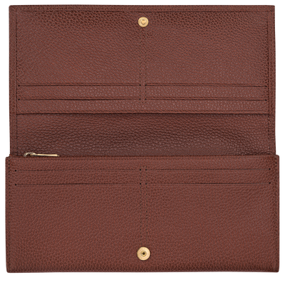 Le Foulonné 长款欧陆风钱包, 咖啡棕