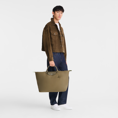 Le Pliage Green L 旅行包 , 洋蓟绿 - 再生帆布