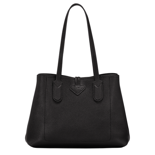 Roseau Essential M Tote bag , Black - Leather - View 4 of  5