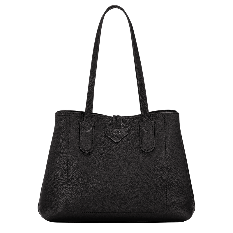 Roseau Essential M Tote bag , Black - Leather  - View 4 of  5