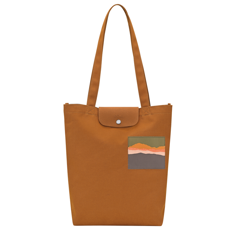 Caroline H&eacute;lain x Longchamp M Tote bag , Caramel - Canvas  - View 1 of  5