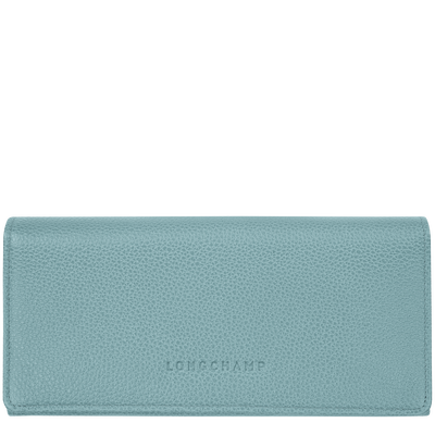 Le Foulonné Continental wallet , Eucalyptus - Leather