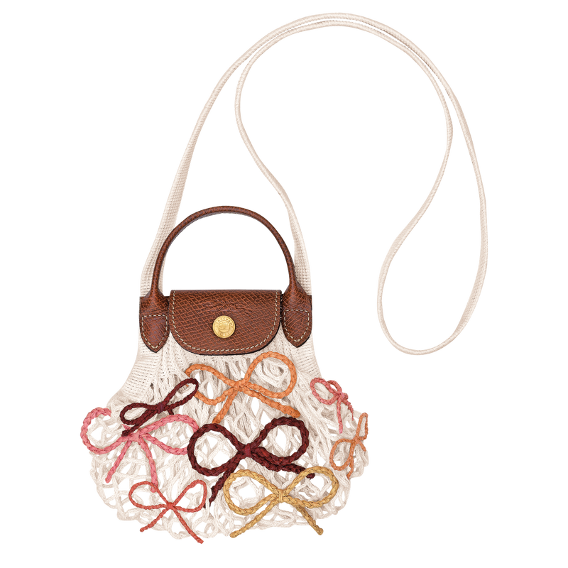 Le Pliage Collection XS Mesh bag , Ecru - Canvas  - View 1 of  4