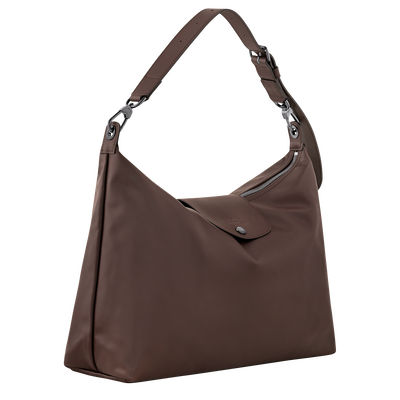 Le Pliage Xtra XL Hobo 袋 , 摩卡色 - 皮革