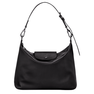 Le Pliage Xtra M Hobo 袋 , 黑色 - 皮革