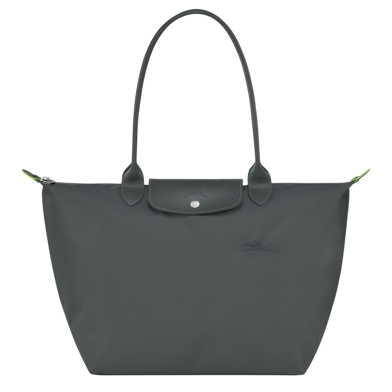 Le Pliage Green L Tote bag , Graphite - Recycled canvas  - View 1 of  6