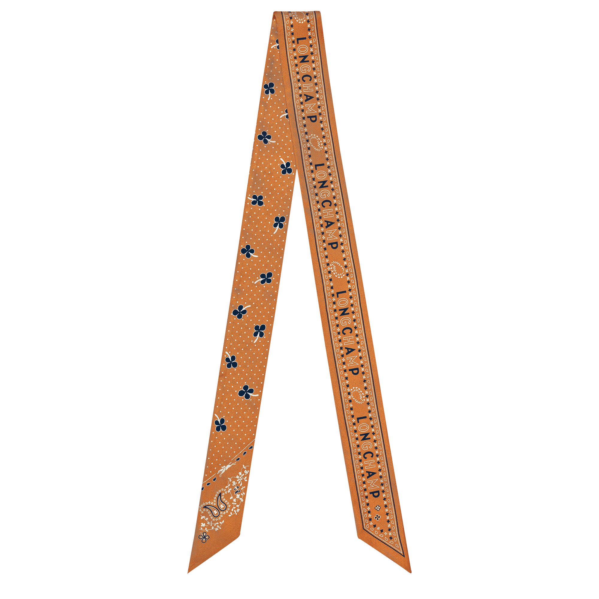 法式头巾 细丝带, 琥珀棕