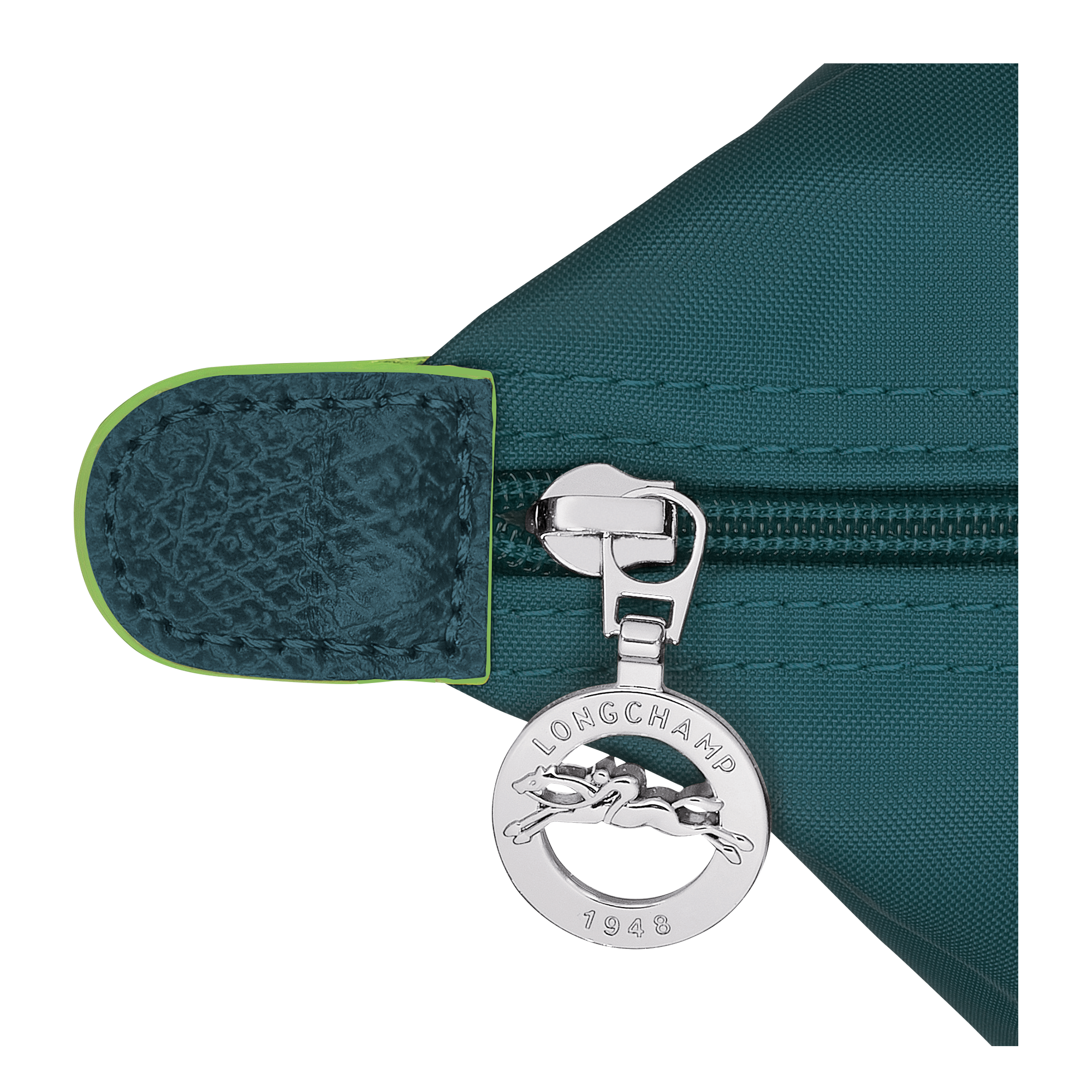 手提包 M, 孔雀蓝色 - 查看 6
        7 - 放大 Le Pliage Green 手提包 M, 孔雀蓝色