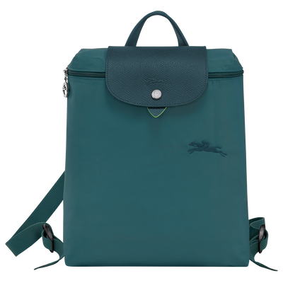 Le Pliage Green M 双肩背包 , 孔雀蓝色 - 再生帆布