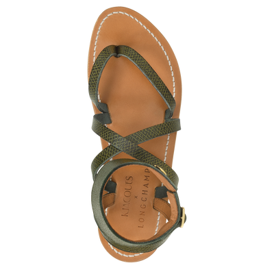 Longchamp x K.Jacques Sandals, Forest