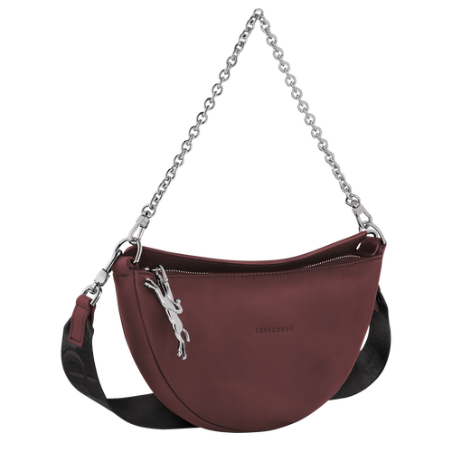 Smile S Crossbody bag , Plum - Leather - View 3 of  5