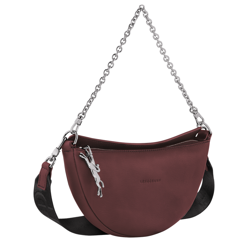 Smile S Crossbody bag , Plum - Leather  - View 3 of  5