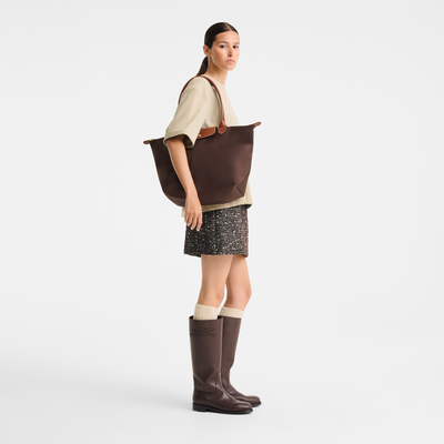 Le Pliage Original L Tote bag , Mocha - Recycled canvas