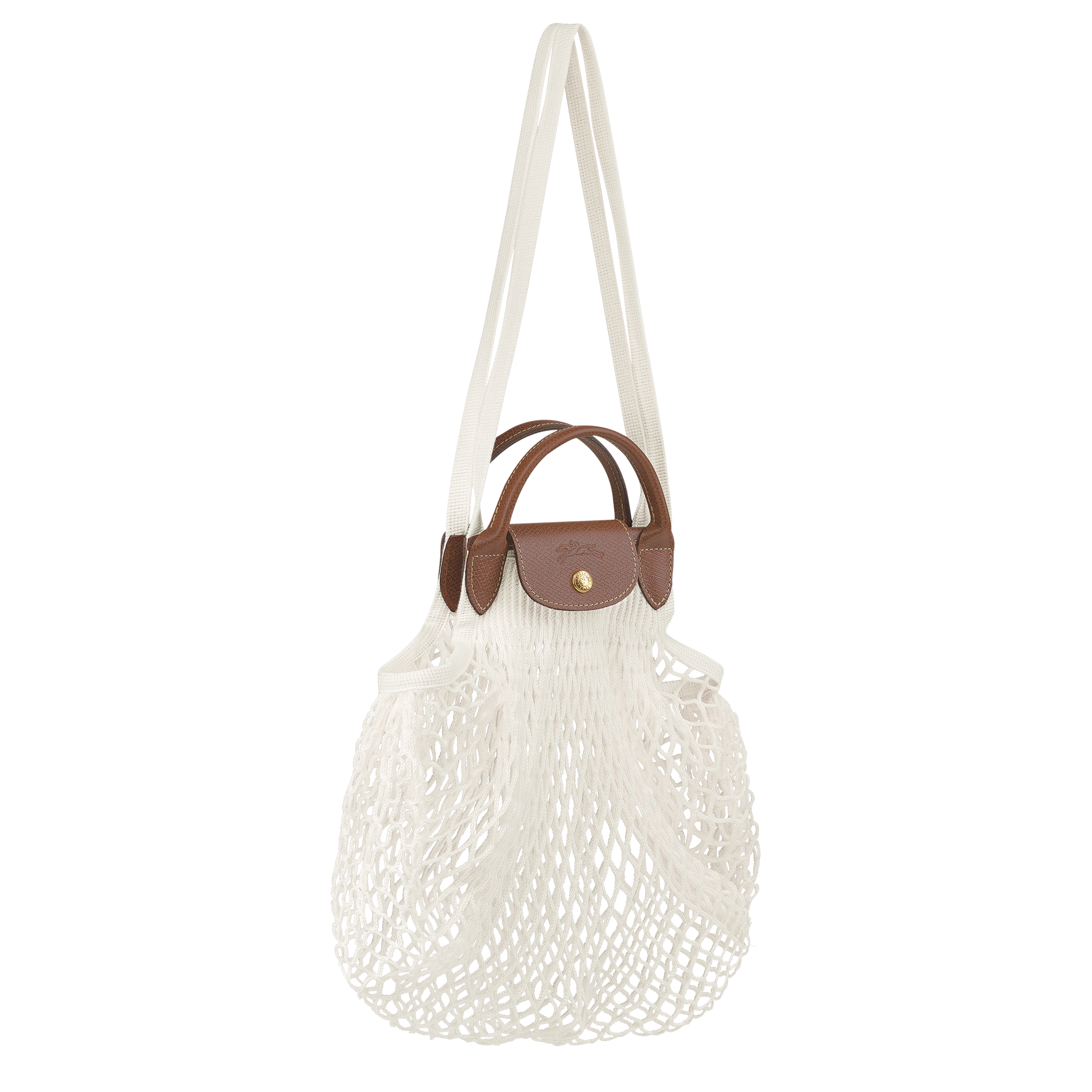Mesh bag L, Ecru - View 3 of
4 - zoom in Le Pliage Filet Mesh bag L, Ecru