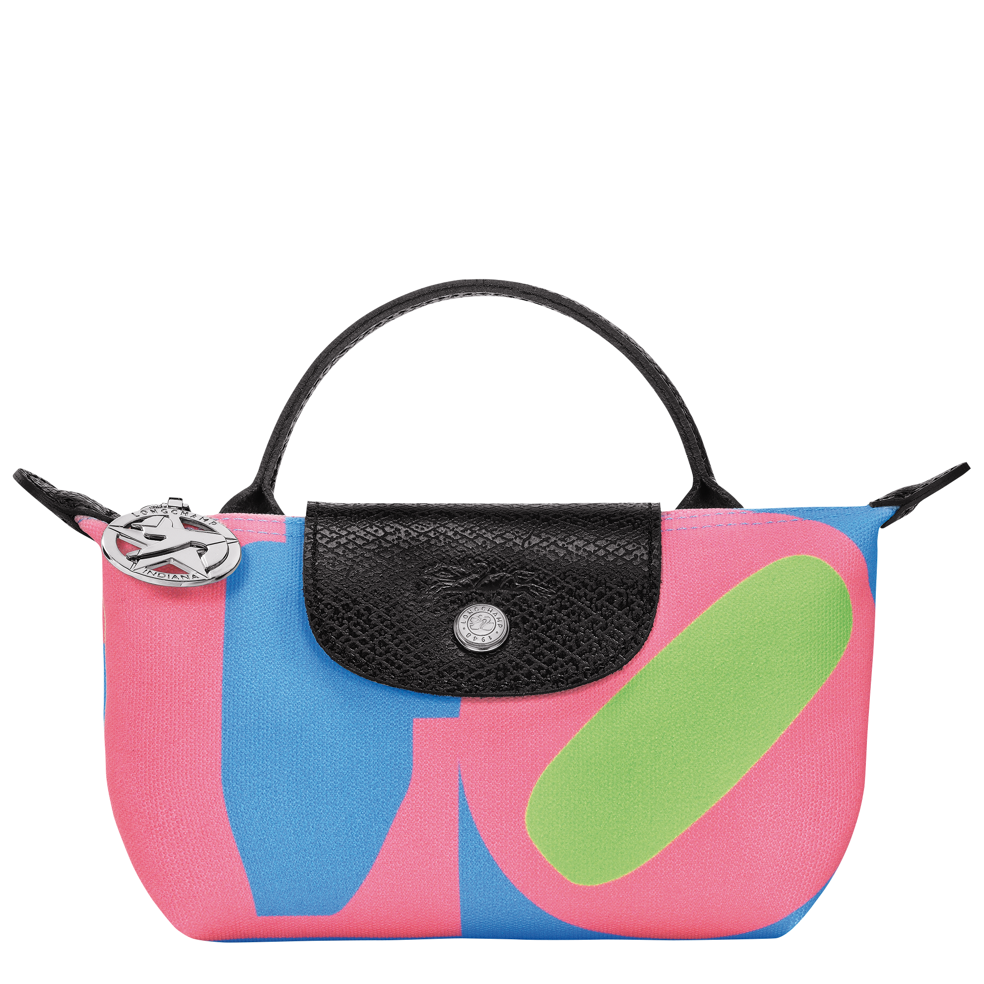 Longchamp x Robert Indiana 小袋, 粉红色