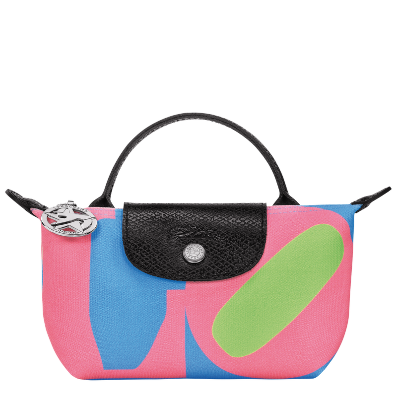 Longchamp x Robert Indiana 小袋 , 粉红色 - 帆布  - 查看 1 6