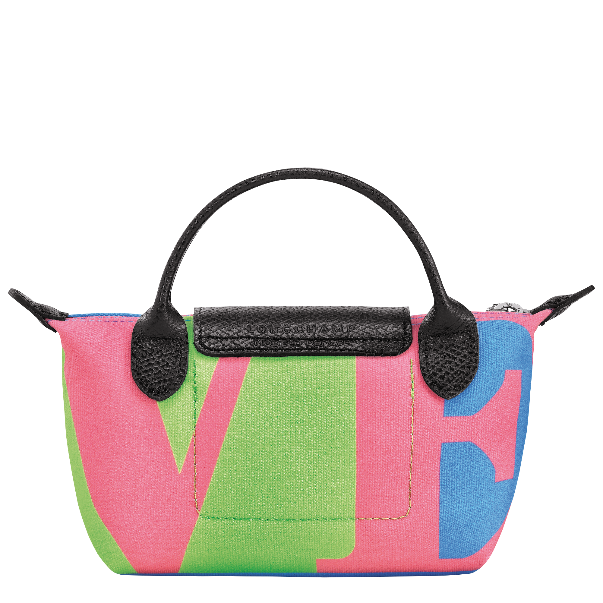 Longchamp x Robert Indiana 小袋, 粉红色