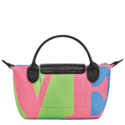 Longchamp x Robert Indiana 小袋, 粉红色