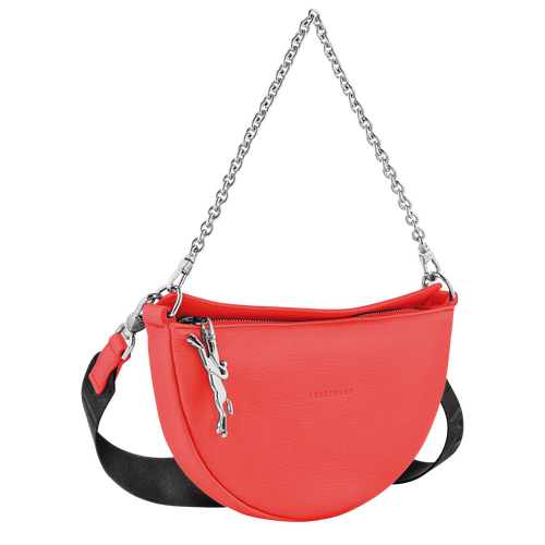 Smile S Crossbody bag , Strawberry - Leather - View 3 of  7