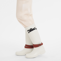 Longchamp骏马 靴带 , 赤褐色 - 皮革