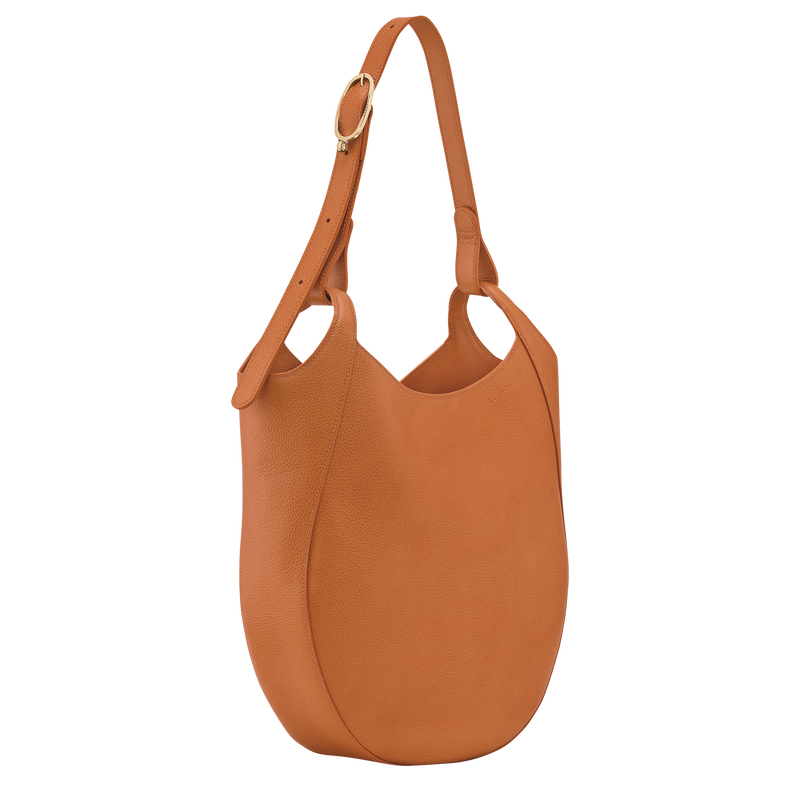 Le Foulonné L Hobo 袋 , 琥珀棕 - 皮革  - 查看 3 6