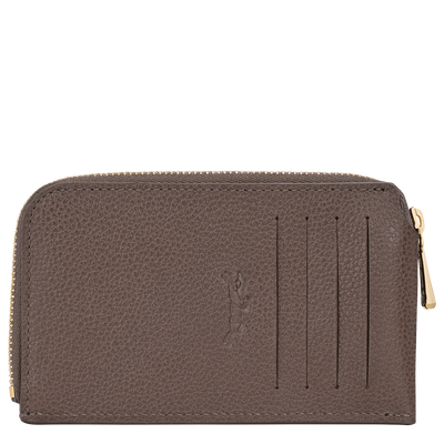 Le Foulonn&eacute; 卡夹 , 褐灰色 - 皮革