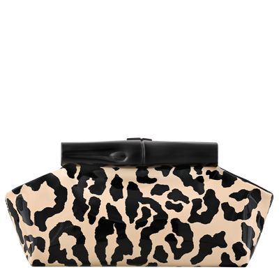 Le Roseau S Pouch , Black/Beige - Leather
