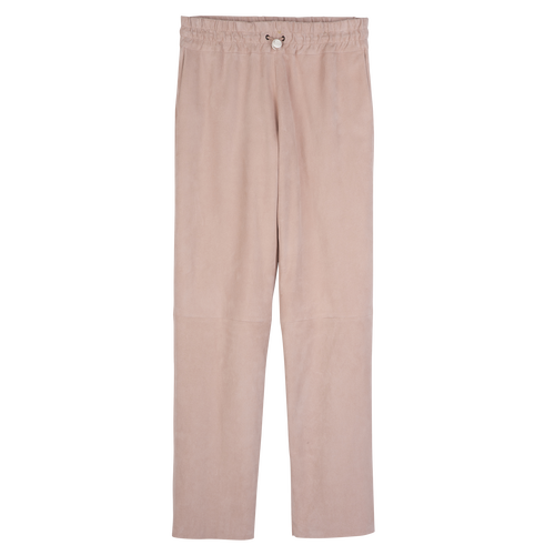 Leather straight pants