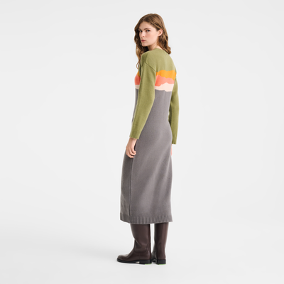 null 连衣裙 Caroline H&eacute;lain x Longchamp, 矿物色