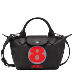 Longchamp x Robert Indiana XS 手提包 , 黑色 - 皮革