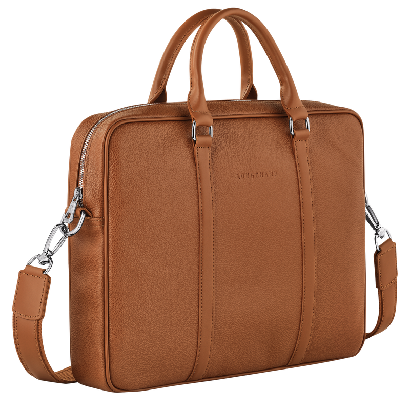 Le Foulonn&eacute; XS Briefcase , Caramel - Leather  - View 3 of  5
