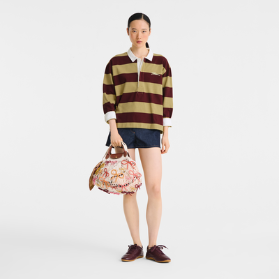 Le Pliage Collection L 网袋 , 象牙白 - 帆布