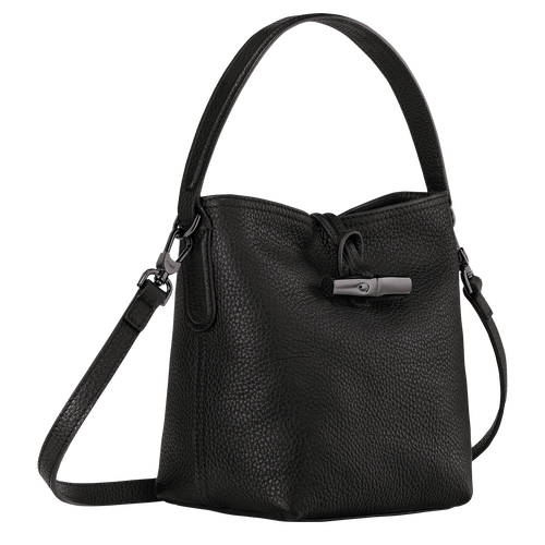 Roseau Essential XS Bucket bag , Black - Leather - View 3 of  5