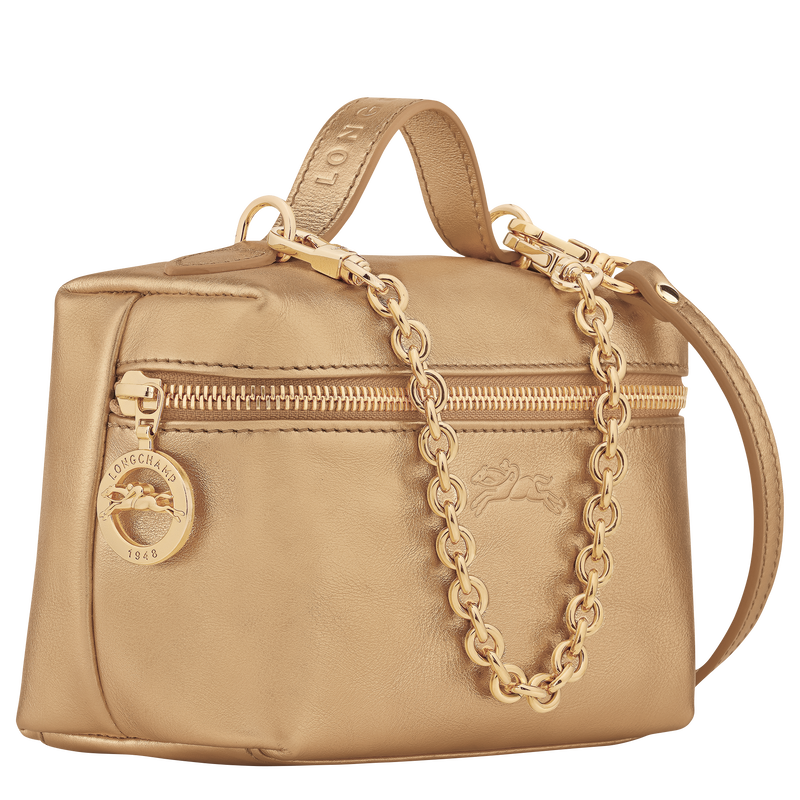 Le Pliage Xtra XS 斜挎包 , 金色 - 皮革  - 查看 3 4