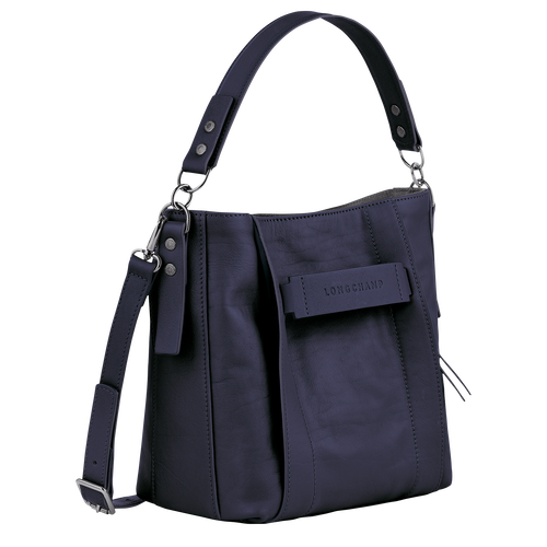 Longchamp 3D S Crossbody bag , Bilberry - Leather - View 3 of  5