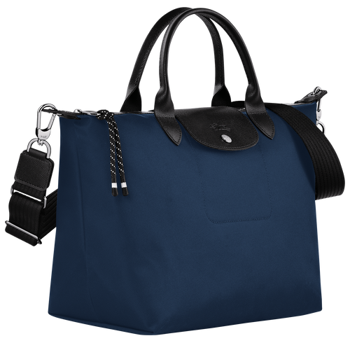 Le Pliage Energy L Handbag , Navy - Recycled canvas - View 3 of  6