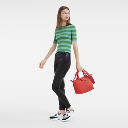 Le Pliage Xtra S Handbag , Orange - Leather